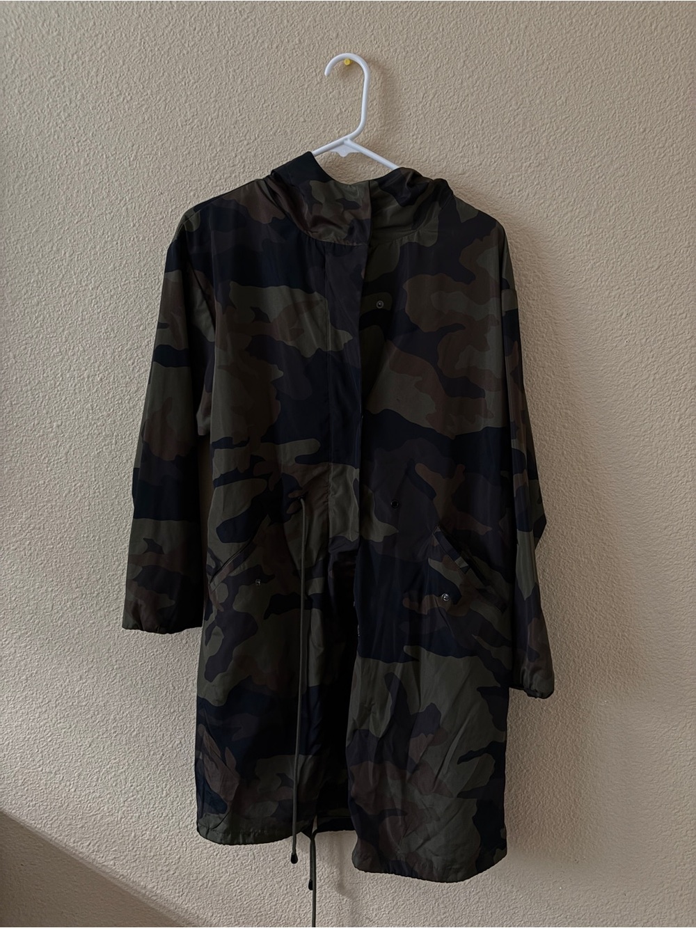Zara Camouflage Hooded Women's Parka Jacket - Green Camo